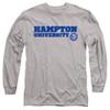 Hampton University Official Block Text Unisex Adult Long-Sleeve T Shirt, Athletic Heather, 3X-Large view 1