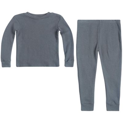 Arctic Hero Baby Boys Thermal Underwear Set - 2 Piece Waffle Knit Long Sleeve Thermal Shirt & Long Johns for Infant Toddlers, Size 4T, Charcoal