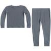 Arctic Hero Baby Boys Thermal Underwear Set - 2 Piece Waffle Knit Long Sleeve Thermal Shirt & Long Johns for Infant Toddlers, Size 4T, Charcoal view 1