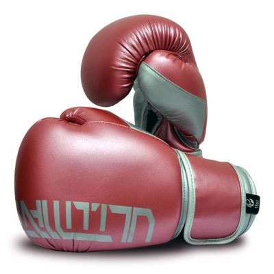 Ultimate - Pro Boxing Gloves Training and Fight - MMA Boxing Muay Thai - Super Shinning Flourcent Colors (Pink, 6 Oz)