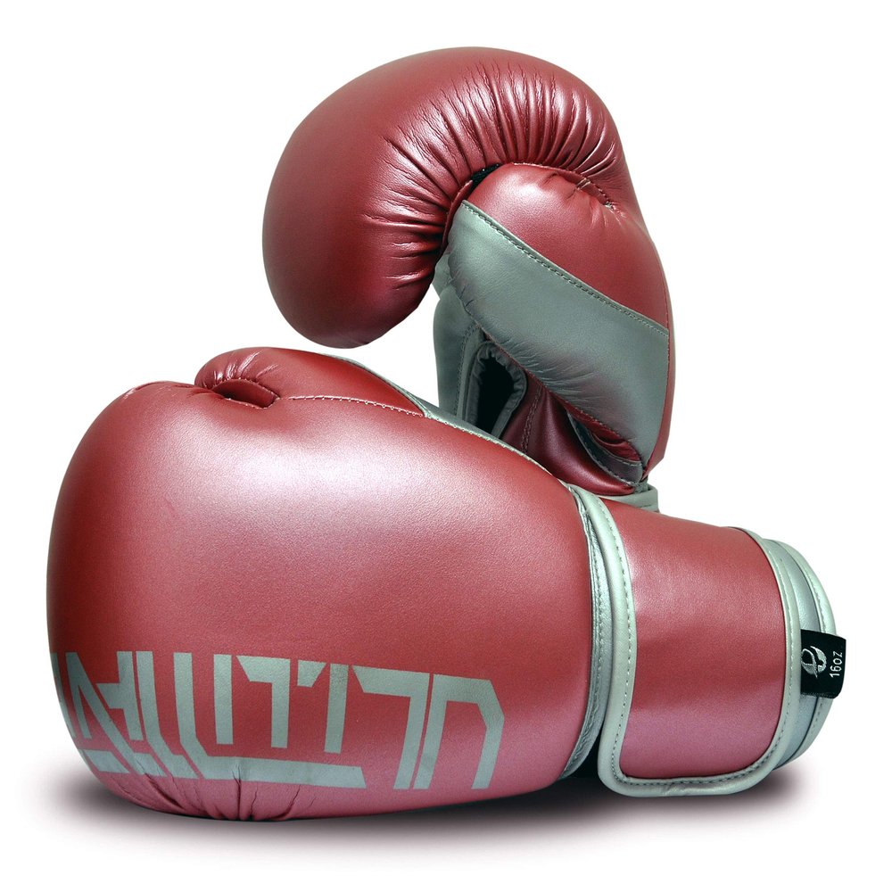 Ultimate - Pro Boxing Gloves Training and Fight - MMA Boxing Muay Thai - Super Shinning Flourcent Colors (Pink, 6 Oz)