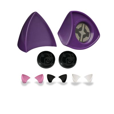 Helmet Flair MagNeatOhz Purple Cat Ears for Helmet | Made in USA | Magnetic & Interchangeable Kitty Ears for Motorcycle, Bike & Ski Helmets - Pair