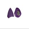 Helmet Flair MagNeatOhz Purple Cat Ears for Helmet | Made in USA | Magnetic & Interchangeable Kitty Ears for Motorcycle, Bike & Ski Helmets - Pair view 2