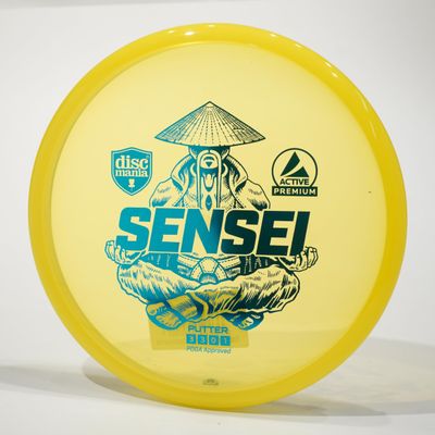 Discmania Active Premium Sensei Disc Golf Putter & Approach Disc, Pick Color/Weight [Stamp & Exact Color May Vary] Yellow 173-174 Grams