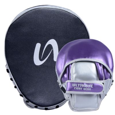 Ultimate Professional Punch Mitt - Boxing MMA Muay Thai Training (Purple)