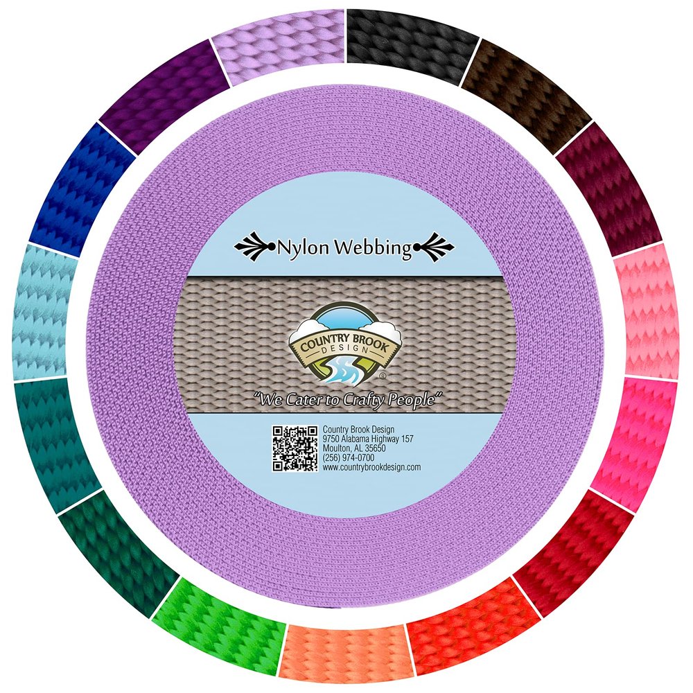 Country Brook Design - Lavender 1 Inch Super Heavy Nylon Webbing (20 Yards)