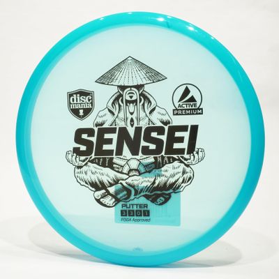 Discmania Active Premium Sensei Disc Golf Putter & Approach Disc, Pick Color/Weight [Stamp & Exact Color May Vary] Blue 173-174 Grams