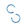 10 Pcs Punk Jewelry Fake Nose Rings Hoop Lip Nose Rings C Shape Small Thin Piercing(8mm,Blue) view 1