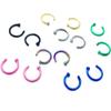 10 Pcs Punk Jewelry Fake Nose Rings Hoop Lip Nose Rings C Shape Small Thin Piercing(8mm,Blue) view 3