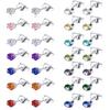 Tornito 14 Pairs Stainless Steel CZ Stud Earrings for Women Multicolor Cubic Zirconia Cartilage Helix Earrings Set Screwback 4MM view 1
