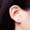 Tornito 14 Pairs Stainless Steel CZ Stud Earrings for Women Multicolor Cubic Zirconia Cartilage Helix Earrings Set Screwback 4MM view 2