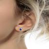 Tornito 14 Pairs Stainless Steel CZ Stud Earrings for Women Multicolor Cubic Zirconia Cartilage Helix Earrings Set Screwback 4MM view 3