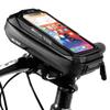 WILD MAN Rainproof Phone Holder Type Handlebar Bike Bag with Touch Screen for MTB Mountain Road Bike Cycling (X3,Black) view 1