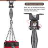 BeneLabel Heavy Duty Boxing Punching Bag Hanger Chain with Spring, 220 LB Capacity, 360 Rotation Wood Beam Holder with 4 Chains and 4 Carabiners, 2 Hexagon Wood Screws and 2 Expansion Screws. view 3