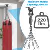 BeneLabel Heavy Duty Boxing Punching Bag Hanger Chain with Spring, 220 LB Capacity, 360 Rotation Wood Beam Holder with 4 Chains and 4 Carabiners, 2 Hexagon Wood Screws and 2 Expansion Screws. view 4