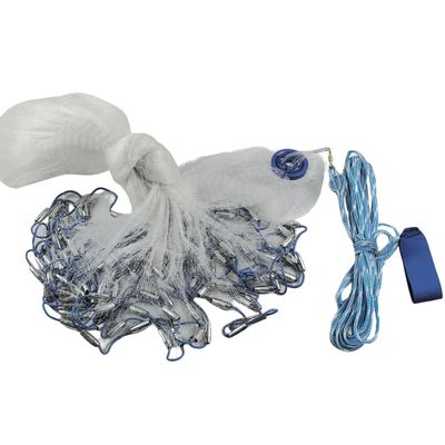 10FT/ 14FT/ 18FT/ 22FT Handmade Saltwater Fishing Cast Net with Sinker, Cast Fishing Net Spin Network Bait Fish Net Old Salt Premium Cast Net Hand Cast Fishing Net (14ft / 4.2m)