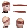 TOBBST Grip Headbands for Women, 2 Pieces Adjustable Wig Band for Lace Front, No Slip Scarf Hat Grip Band (Light Brown) view 1