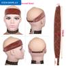 TOBBST Grip Headbands for Women, 2 Pieces Adjustable Wig Band for Lace Front, No Slip Scarf Hat Grip Band (Light Brown) view 4