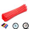 Red Spoke Skins Covers: 8-21 inch Rims Protector & Decoration for Dirt Bike | Mountain Bike | Bicycle | Wheelchair | Motorcycle - 72 Pcs view 1