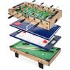 4-in-1 Kids 32" Multi-Game on Floor Table Set Air Hockey, Foosball, Table Tennis, Pool Billiards, Home Family Game Room Indoor Competition, Leisure Sports Sports Style, Wooden Table, Gift for Children view 1