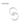 10 Pcs Punk Jewelry Fake Nose Rings Hoop Lip Nose Rings C Shape Small Thin Piercing(10mm,Silver) view 2