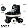 Crazy Skates Rolla Roller Skates for Boys and Girls - Sneaker-Style Kids Quad Skates Black (Size: Kids j11) view 2