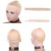 TOBBST Wig Grip Headbands for Women, 2-Piece Adjustable No-Slip Wig Scarf Hat Grip Band (Beige) view 1