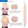 TOBBST Wig Grip Headbands for Women, 2-Piece Adjustable No-Slip Wig Scarf Hat Grip Band (Beige) view 4