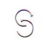 10 Pcs Punk Jewelry Fake Nose Rings Hoop Lip Nose Rings C Shape Small Thin Piercing(8mm,Multicolor) view 1