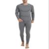 Legou Men's Long Johns V-Neck Constant Temperature Thermal Underwear Sets with Fleece Lined Grey XXXXXXXL view 1
