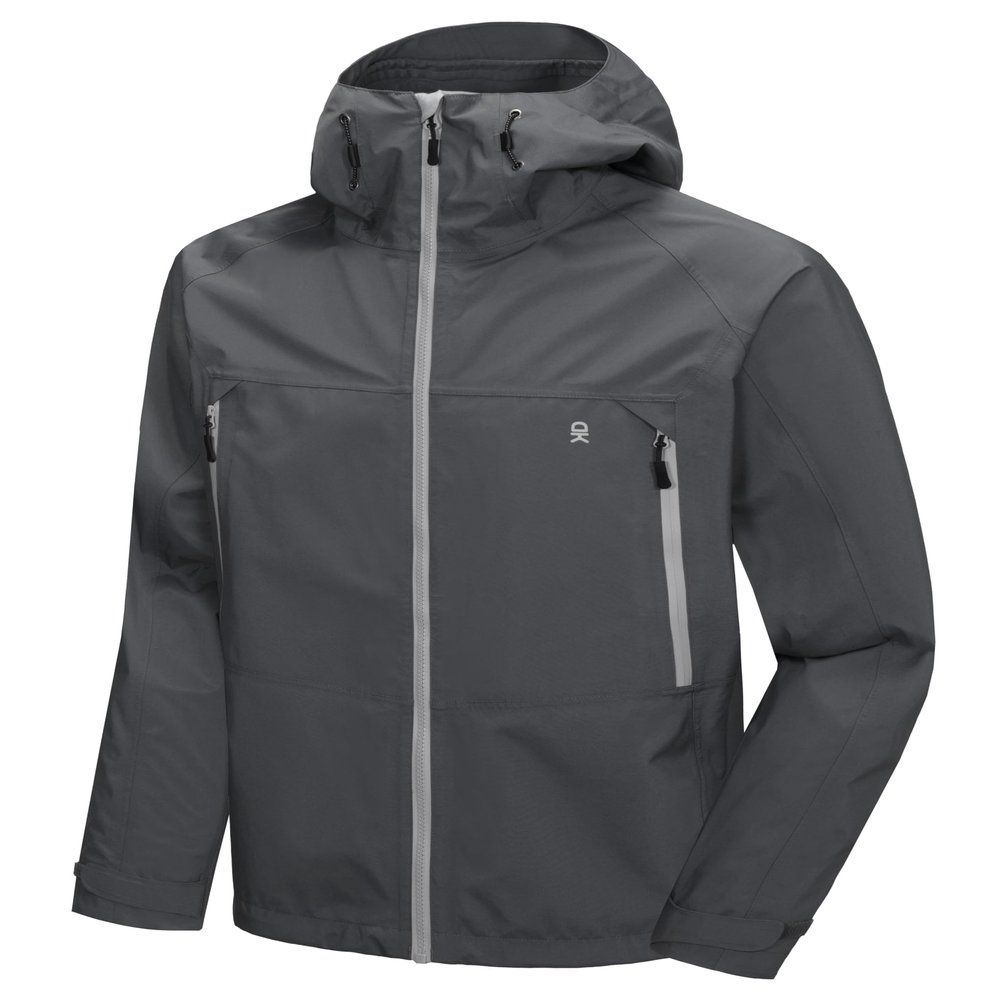 Little Donkey Andy Men's High-performance Waterproof Rain Jacket Outdoor Windbreaker Rain Coat Shell for Hiking,Golf Grey XXL
