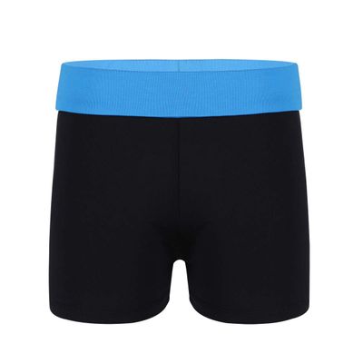Loodgao Kids Girls High Waist Dance Shorts Underwear Athletic Booty Shorts Bottoms for Ballet/Gymnastics/Yoga/Swimming Sky Blue&Black 10