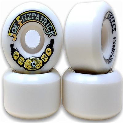 Speedlab Wheels Joe Fitzpatrick Pro Model White Skateboard Wheels - 54mm 100a (Set of 4)
