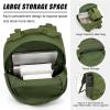 Jueachy Tactical Backpack for Men Hiking Day Pack Molle Military Rucksack Waterproof 30L EDC Bag with USA Flag Patch Green view 3