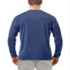 Roadbox Mens UPF 50+ UV Sun Protection Shirts Outdoor Long Sleeve SPF Diving Rash Guard for Fishing Hiking Swimming Ocean Blue view 2