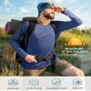 Roadbox Mens UPF 50+ UV Sun Protection Shirts Outdoor Long Sleeve SPF Diving Rash Guard for Fishing Hiking Swimming Ocean Blue view 3