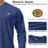 Roadbox Mens UPF 50+ UV Sun Protection Shirts Outdoor Long Sleeve SPF Diving Rash Guard for Fishing Hiking Swimming Ocean Blue view 4