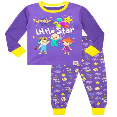 CoComelon Pajamas | JJ And YoYo Girls Pajamas | Girls Pajama Sets | Winter PJs Purple 18M