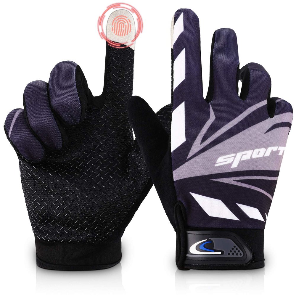 Accmor Touch Screen Cycling Sport Gloves, Women Teens Fishing Gloves, Breathable Non-Slip Bike Riding Gloves for Fishing Cycling Hunting Climbing Outdoor Sports