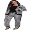 Hotheart Womens Sexy 2 Pieces Houndstooth Print Blazer Pants Suit Set Nightclub Tracksuit Outfit Set view 1