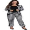 Hotheart Womens Sexy 2 Pieces Houndstooth Print Blazer Pants Suit Set Nightclub Tracksuit Outfit Set view 2
