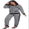 Hotheart Womens Sexy 2 Pieces Houndstooth Print Blazer Pants Suit Set Nightclub Tracksuit Outfit Set view 3