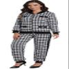 Hotheart Womens Sexy 2 Pieces Houndstooth Print Blazer Pants Suit Set Nightclub Tracksuit Outfit Set view 4