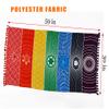 Neasyth 2Pcs Chakra Meditation Mat Yoga Rug Beach Sunscreen Shawl Spiritual Reiki Chakras Wall Decor Boho Pilates 59 in (Thin Polyester) view 2