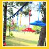 Ninja Warrior Training Equipment for Kids, 49 Ft Slackline with 9 Obstacles-gymnastics & Freestyle Ring/spinning Wheel/fists/monkey Bar/bag & Tree Protectors view 2