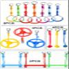 Ninja Warrior Training Equipment for Kids, 49 Ft Slackline with 9 Obstacles-gymnastics & Freestyle Ring/spinning Wheel/fists/monkey Bar/bag & Tree Protectors view 4