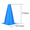 cyrico 9 Inch Cones Sports, 15 Pack Soccer Training Cones Agility Field Parking Safety Blue Plastic Traffic Cones for Football Basketball Drills, Indoor and Outdoor Games Activity view 3