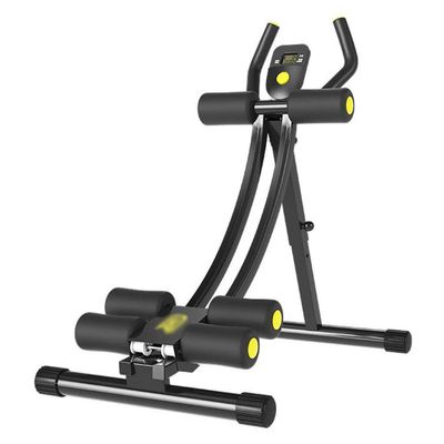 Core Abdominal Exercise Machine Abdominal Exercise Machine Gym Home Fitness with LCD Display Maximum Load 100Kg (Color : Black, Size : 38 * 87*(78~90) cm)