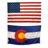 3x5' Colorado & 3x5' United States Flag Bundle - Durable All Weather Nylon & Reinforced Fly End Stitching - Made in The USA view 1