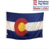 3x5' Colorado & 3x5' United States Flag Bundle - Durable All Weather Nylon & Reinforced Fly End Stitching - Made in The USA view 2